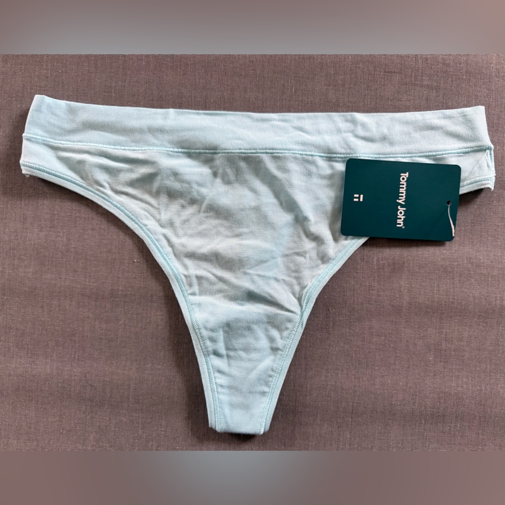 Tommy John Light Blue Thong Second Skin NWT